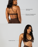 REVERIE SPORTS BRA IN COCOA