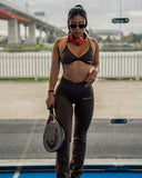 REVERIE SPORTS BRA IN COCOA