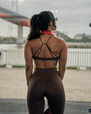REVERIE SPORTS BRA IN COCOA