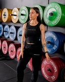 LEGACY RIBBED CROP TANK IN BLACK