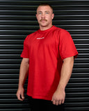 SIGNATURE HEAVY OVERSIZED TEE IN SCARLET