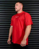 SIGNATURE HEAVY OVERSIZED TEE IN SCARLET