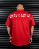 SIGNATURE HEAVY OVERSIZED TEE IN SCARLET