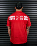 LIFTING CLUB HEAVY OVERSIZED TEE IN SCARLET