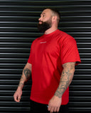 RUTHLESS HEAVY OVERSIZED TEE IN SCARLET