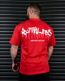 RUTHLESS HEAVY OVERSIZED TEE IN SCARLET