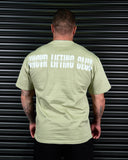 LIFTING CLUB HEAVY OVERSIZED TEE IN MATCHA