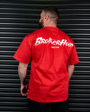 BROTHERHOOD HEAVY OVERSIZED TEE IN SCARLET