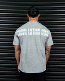 LIFTING CLUB HEAVY OVERSIZED TEE IN GREY MARLE
