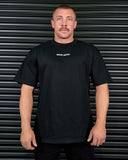SIGNATURE HEAVY OVERSIZED TEE IN BLACK