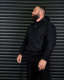 BROTHERHOOD HEAVY OVERSIZED HOODIE IN BLACK