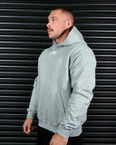 SPIRIT OF FEAR HEAVY OVERSIZED HOODIE IN GREY MARLE