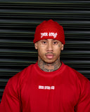 SPIRIT OF FEAR BEANIE IN SCARLET