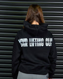 LIFTING CLUB OVERSIZED HOODIE IN BLACK