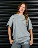 SIGNATURE HEAVY OVERSIZED TEE IN GREY MARLE