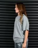 SIGNATURE HEAVY OVERSIZED TEE IN GREY MARLE