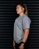 SPIRIT OF FEAR HEAVY OVERSIZED TEE IN GREY MARLE