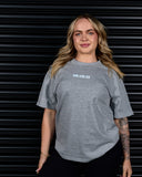 LIFTING CLUB HEAVY OVERSIZED TEE IN GREY MARLE