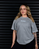 LIFTING CLUB HEAVY OVERSIZED TEE IN GREY MARLE