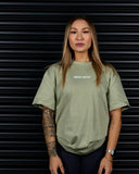 SIGNATURE HEAVY OVERSIZED TEE IN MATCHA