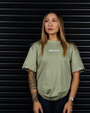 SIGNATURE HEAVY OVERSIZED TEE IN MATCHA