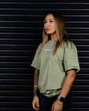 SIGNATURE HEAVY OVERSIZED TEE IN MATCHA
