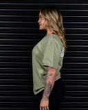 LIFTING CLUB HEAVY OVERSIZED TEE IN MATCHA