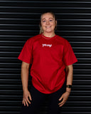 SPIRIT OF FEAR HEAVY OVERSIZED TEE IN SCARLET