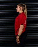 SPIRIT OF FEAR HEAVY OVERSIZED TEE IN SCARLET