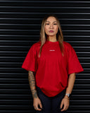 BROTHERHOOD HEAVY OVERSIZED TEE IN SCARLET