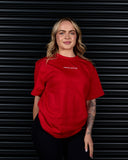 RUTHLESS HEAVY OVERSIZED TEE IN SCARLET