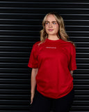 RUTHLESS HEAVY OVERSIZED TEE IN SCARLET