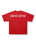 SIGNATURE HEAVY OVERSIZED TEE IN SCARLET