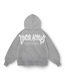 SPIRIT OF FEAR HEAVY OVERSIZED HOODIE IN GREY MARLE