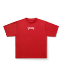 SPIRIT OF FEAR HEAVY OVERSIZED TEE IN SCARLET