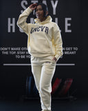 VARSITY JOGGERS IN BUTTER