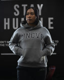 VARSITY HOODIE IN ASH GREY