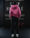 VARSITY HOODIE IN BERRY