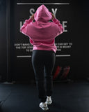 VARSITY HOODIE IN BERRY