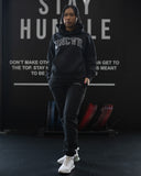 VARSITY JOGGERS IN BLACK